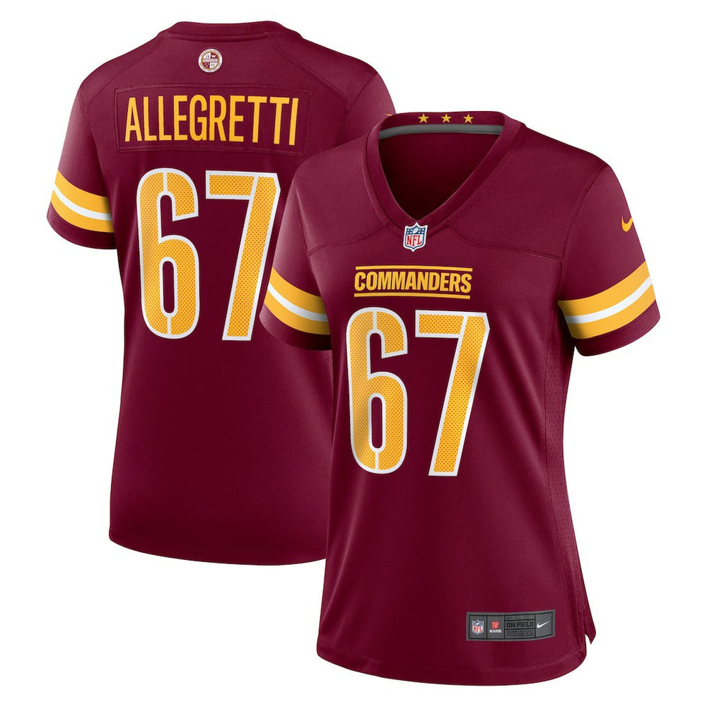 Nike Nick Allegretti Washington Commanders Women's Game Jersey Burgundy