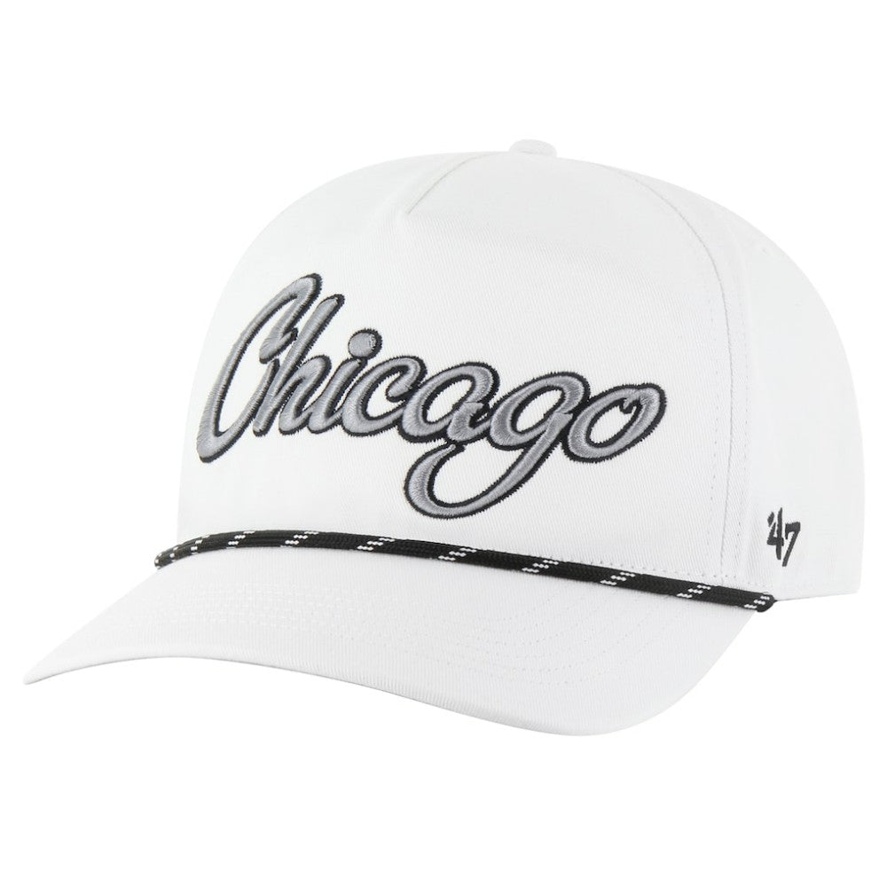 Chicago White Sox '47 Overhand Speckle Hitch Rope Adjustable Hat - White - 47 brand Sale