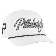 Pittsburgh Pirates '47 Overhand Speckle Hitch Rope Adjustable Hat - White - 47 brand Discount