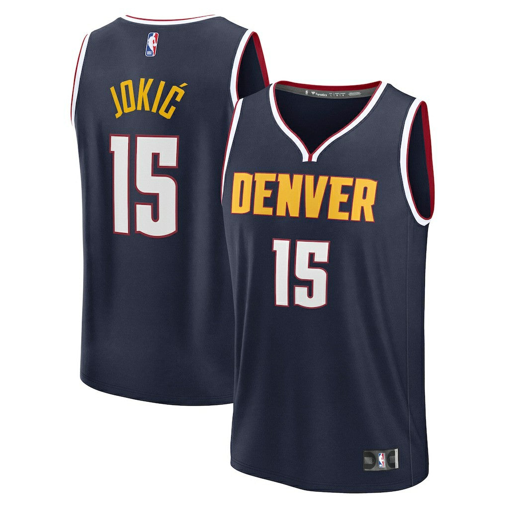 Nikola Jokic Denver Nuggets Fast Break Replica Player Jersey Icon Edition Navy | Fanatics discount