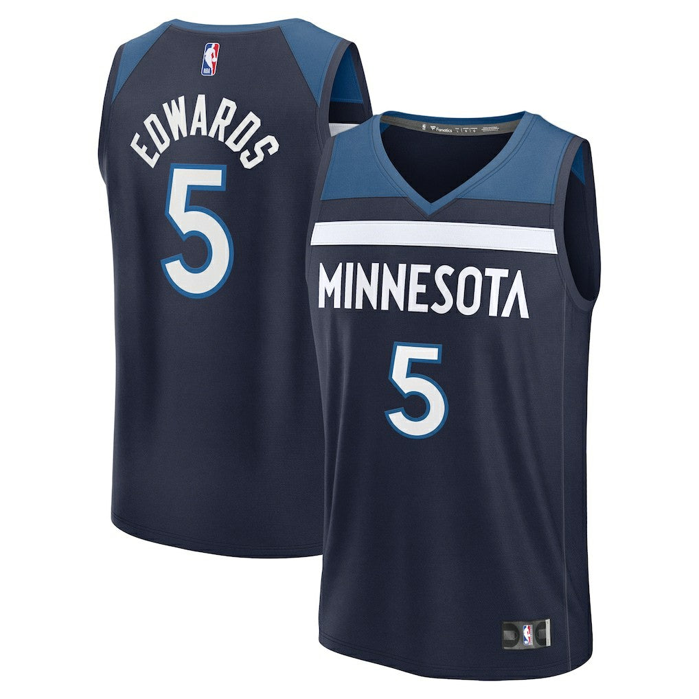 Anthony Edwards Minnesota Timberwolves Fast Break Replica Player Jersey Icon Edition Navy | Fanatics outlet
