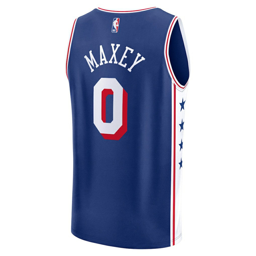 Tyrese Maxey Philadelphia 76ers Fast Break Replica Player Jersey Icon Edition Royal | Fanatics US
