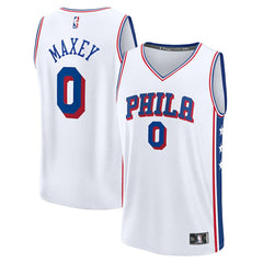 Tyrese Maxey Philadelphia 76ers Fast Break Replica Player Jersey Association Edition White | Fanatics for sale