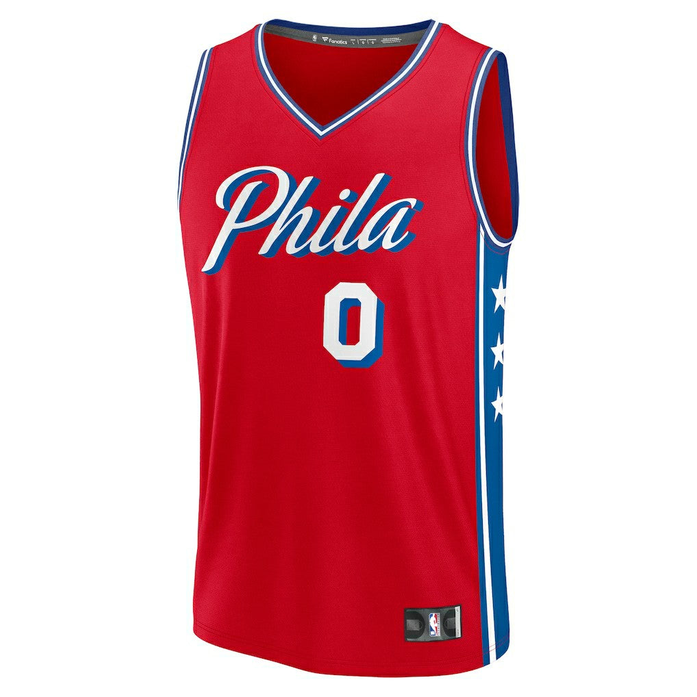 Tyrese Maxey Philadelphia 76ers Fast Break Replica Player Jersey Statement Edition Red | Fanatics US