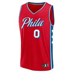 Tyrese Maxey Philadelphia 76ers Fast Break Replica Player Jersey Statement Edition Red | Fanatics US