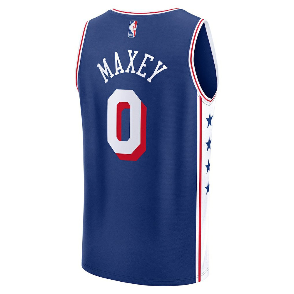 Tyrese Maxey Philadelphia 76ers Youth Fast Break Replica Player Jersey Icon Edition Royal | Fanatics Lifestyle