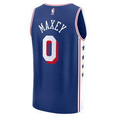 Tyrese Maxey Philadelphia 76ers Youth Fast Break Replica Player Jersey Icon Edition Royal | Fanatics Lifestyle