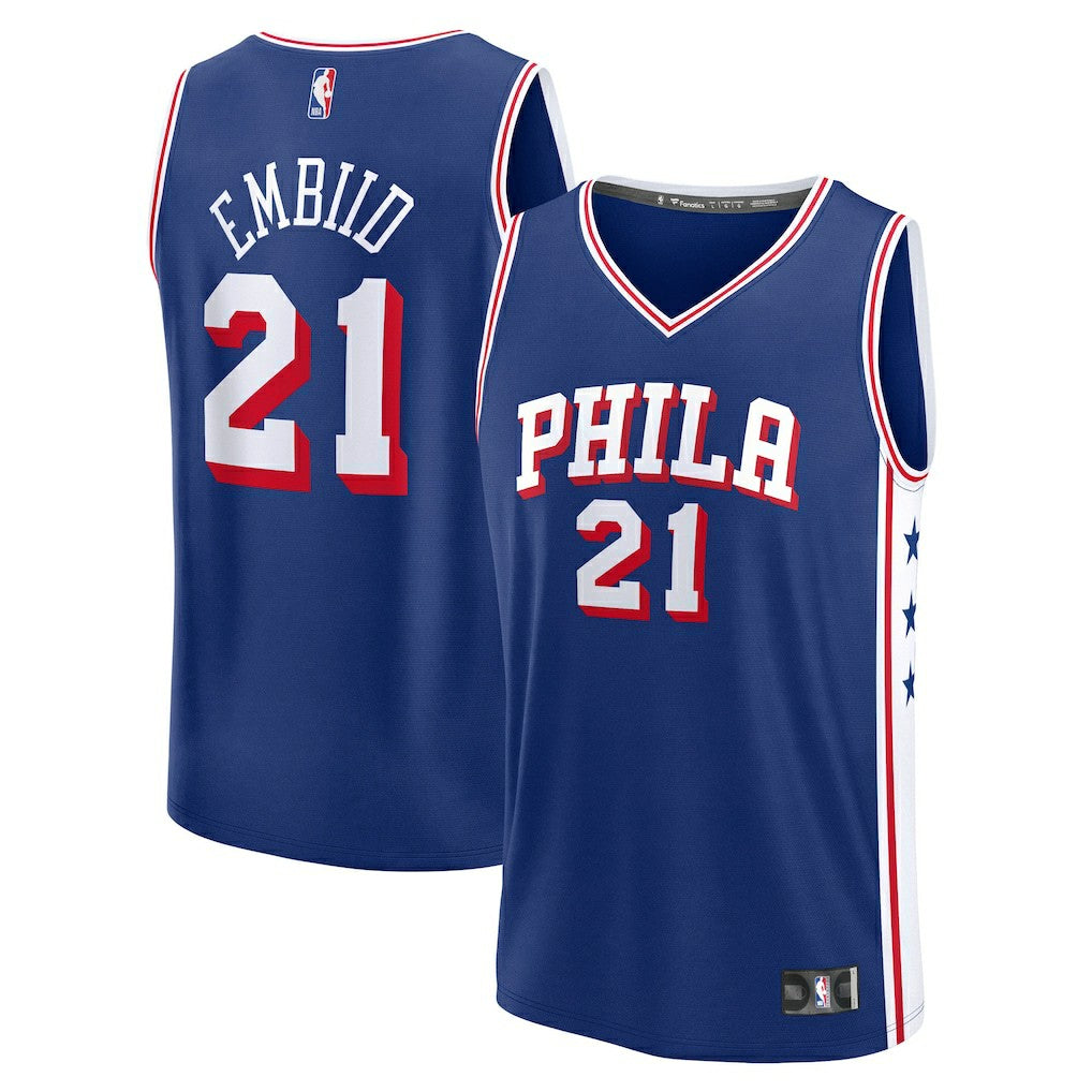 Joel Embiid Philadelphia 76ers Fast Break Replica Player Jersey Icon Edition Royal | Fanatics online