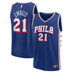 Joel Embiid Philadelphia 76ers Fast Break Replica Player Jersey Icon Edition Royal | Fanatics online