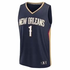 Zion Williamson New Orleans Pelicans Fast Break Replica Player Jersey Icon Edition Navy | Fanatics Near Me