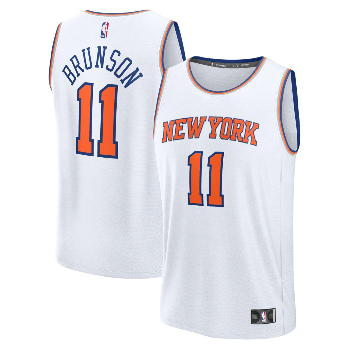 Jalen Brunson New York Knicks Fast Break Replica Player Jersey Association Edition White | Fanatics US