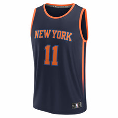 Jalen Brunson New York Knicks Fast Break Replica Player Jersey Statement Edition Navy | Fanatics Lifestyle