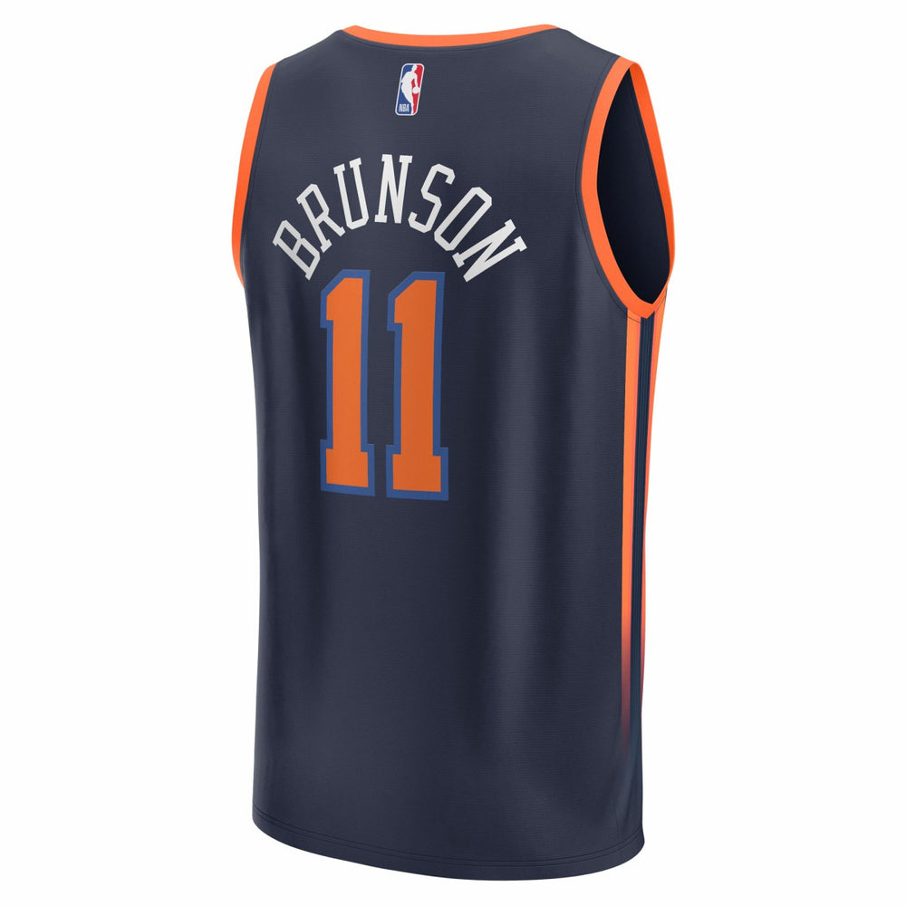 Jalen Brunson New York Knicks Fast Break Replica Player Jersey Statement Edition Navy | Fanatics Lifestyle