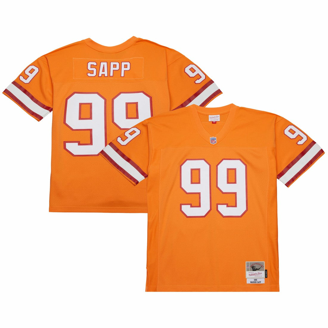Mitchell & Ness Warren Sapp Tampa Bay Buccaneers 1995 Legacy Replica Jersey Orange