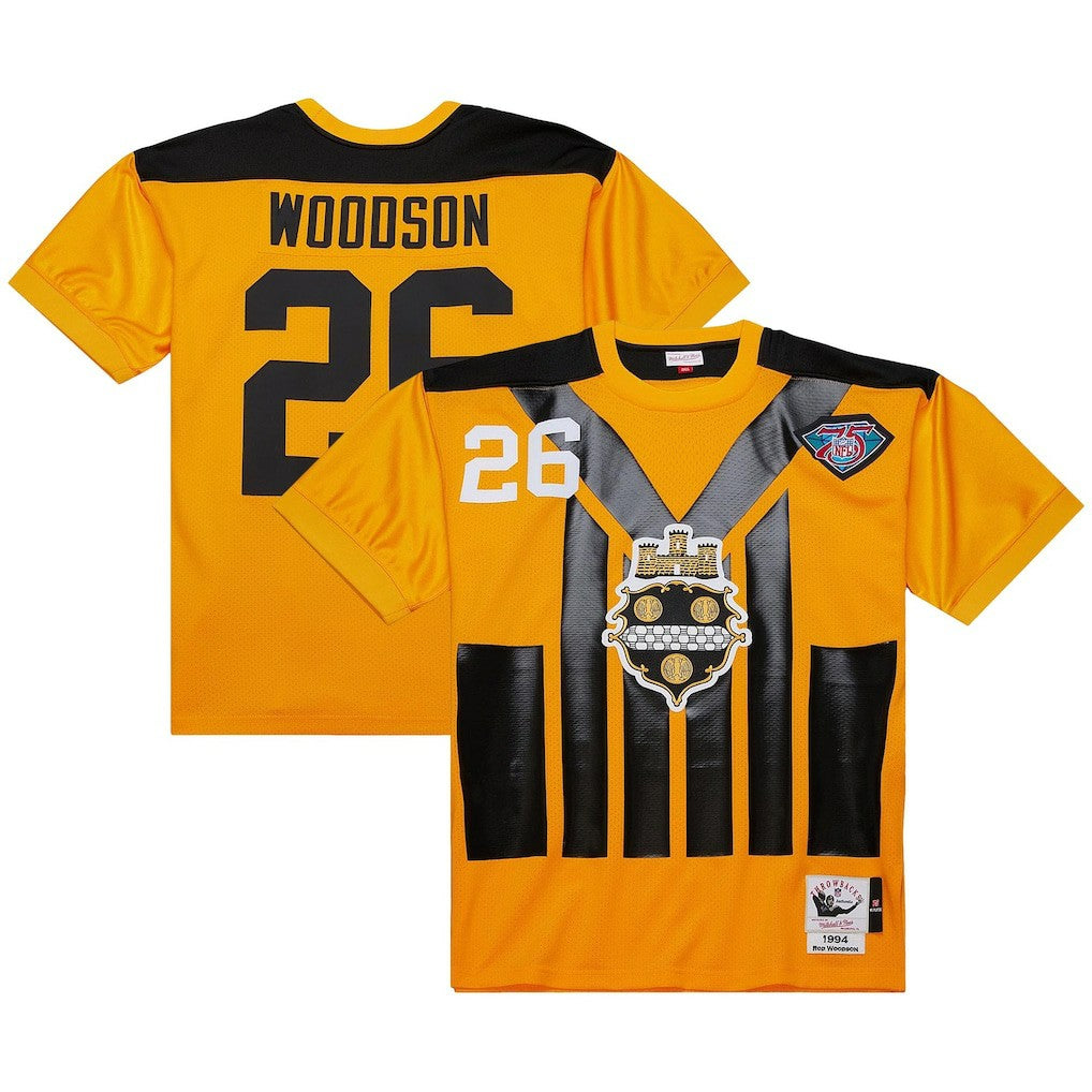 Mitchell & Ness Rod Woodson Pittsburgh Steelers 1994 Authentic Throwback Retired Player Jersey Gold