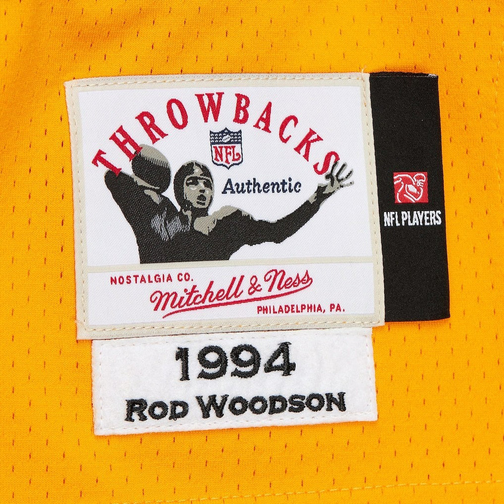 Mitchell & Ness Rod Woodson Pittsburgh Steelers 1994 Authentic Throwback Retired Player Jersey Gold