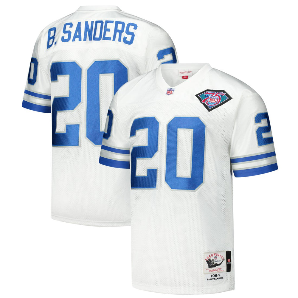Mitchell & Ness Barry Sanders Detroit Lions 1994 Authentic Throwback Retired Player Jersey White