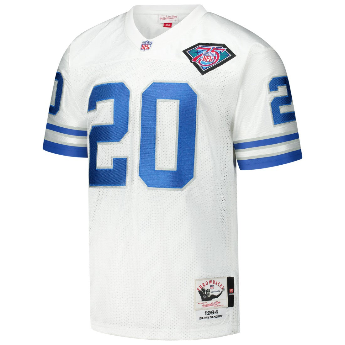 Mitchell & Ness Barry Sanders Detroit Lions 1994 Authentic Throwback Retired Player Jersey White