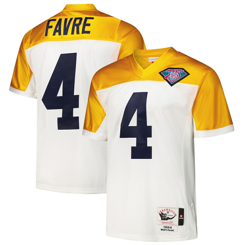 Mitchell & Ness Brett Favre Green Bay Packers 1994 Authentic Throwback Retired Player Jersey White