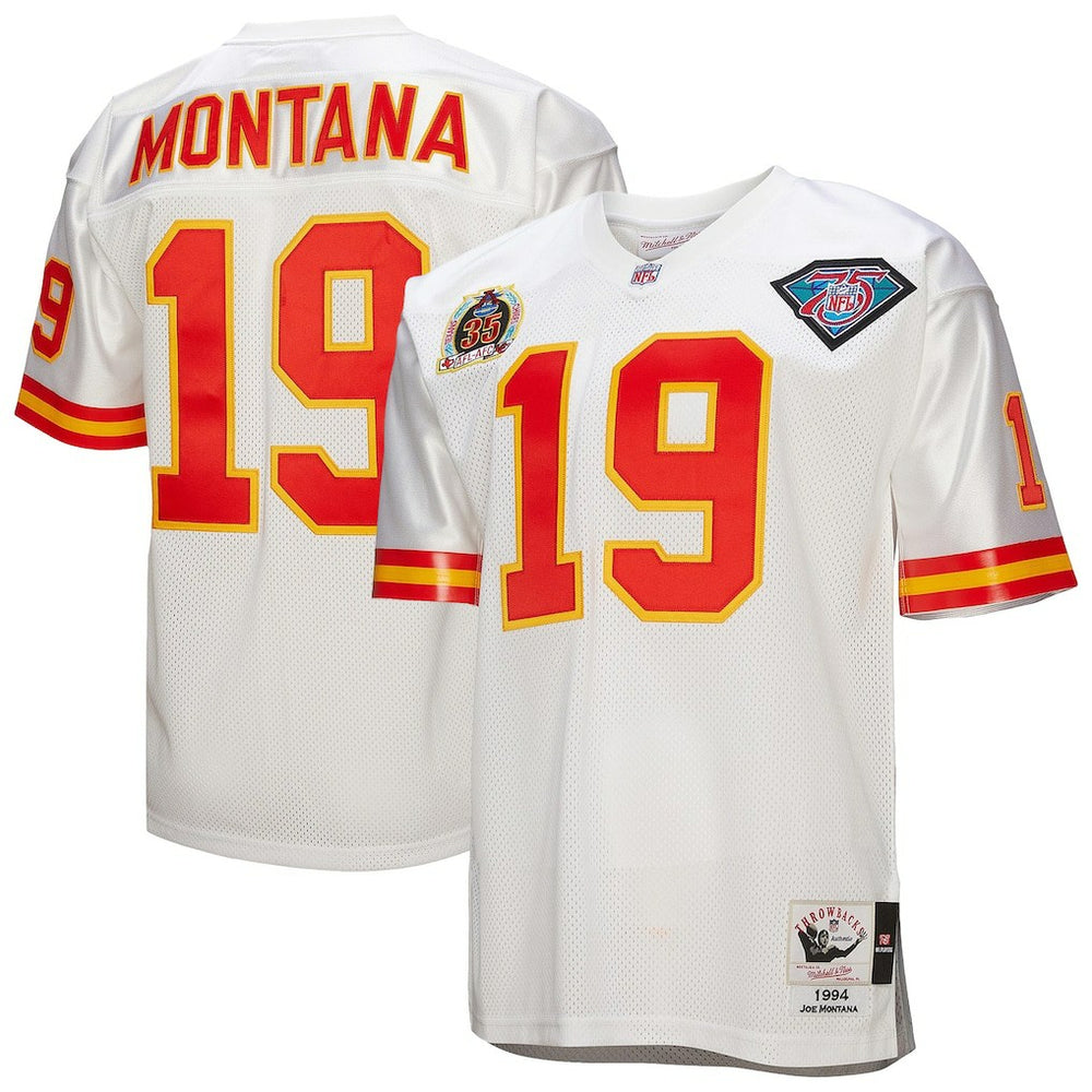 Mitchell & Ness Joe Montana Kansas City Chiefs 1994 Authentic Throwback Retired Player Jersey White