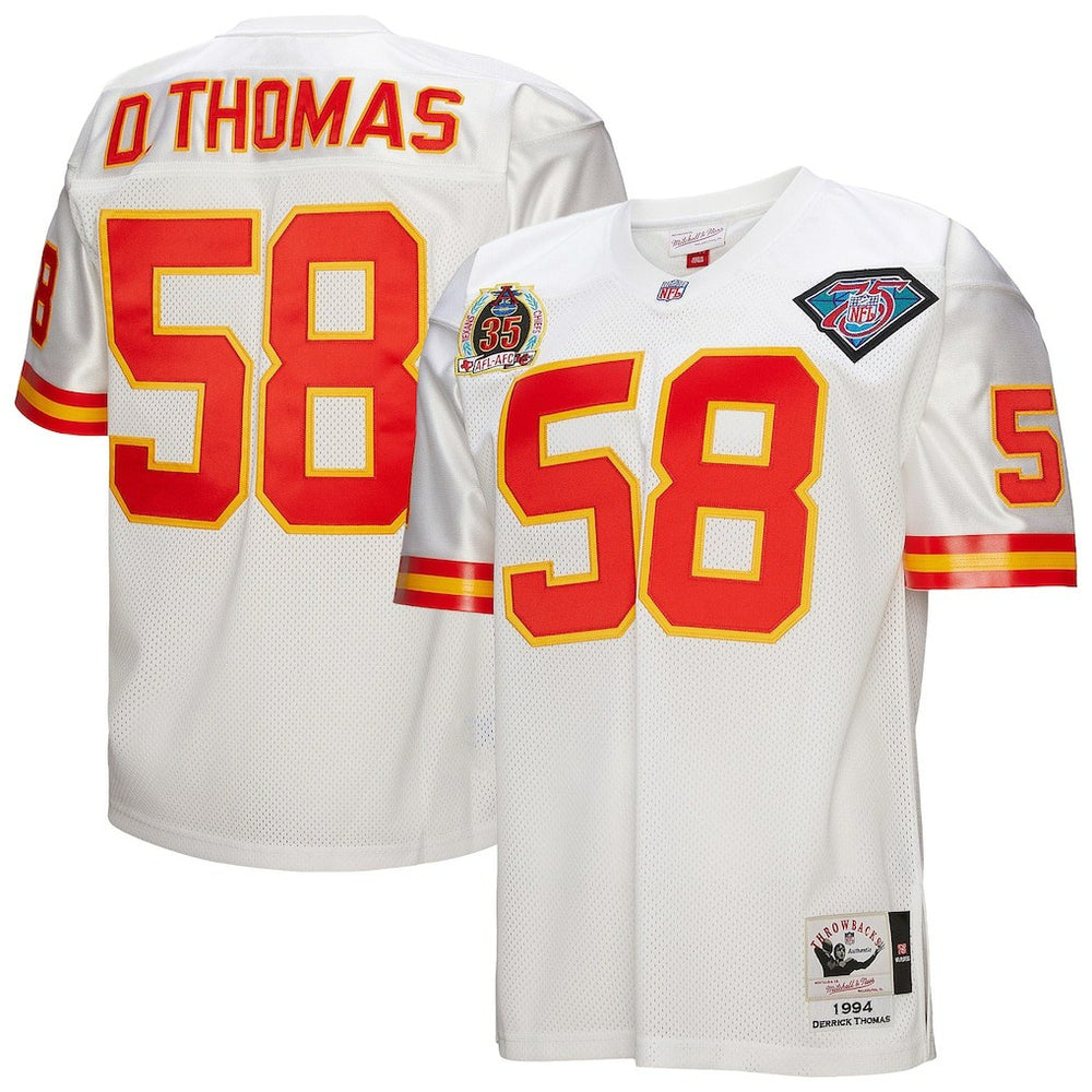 Mitchell & Ness Derrick Thomas Kansas City Chiefs 1994 Authentic Throwback Retired Player Jersey White