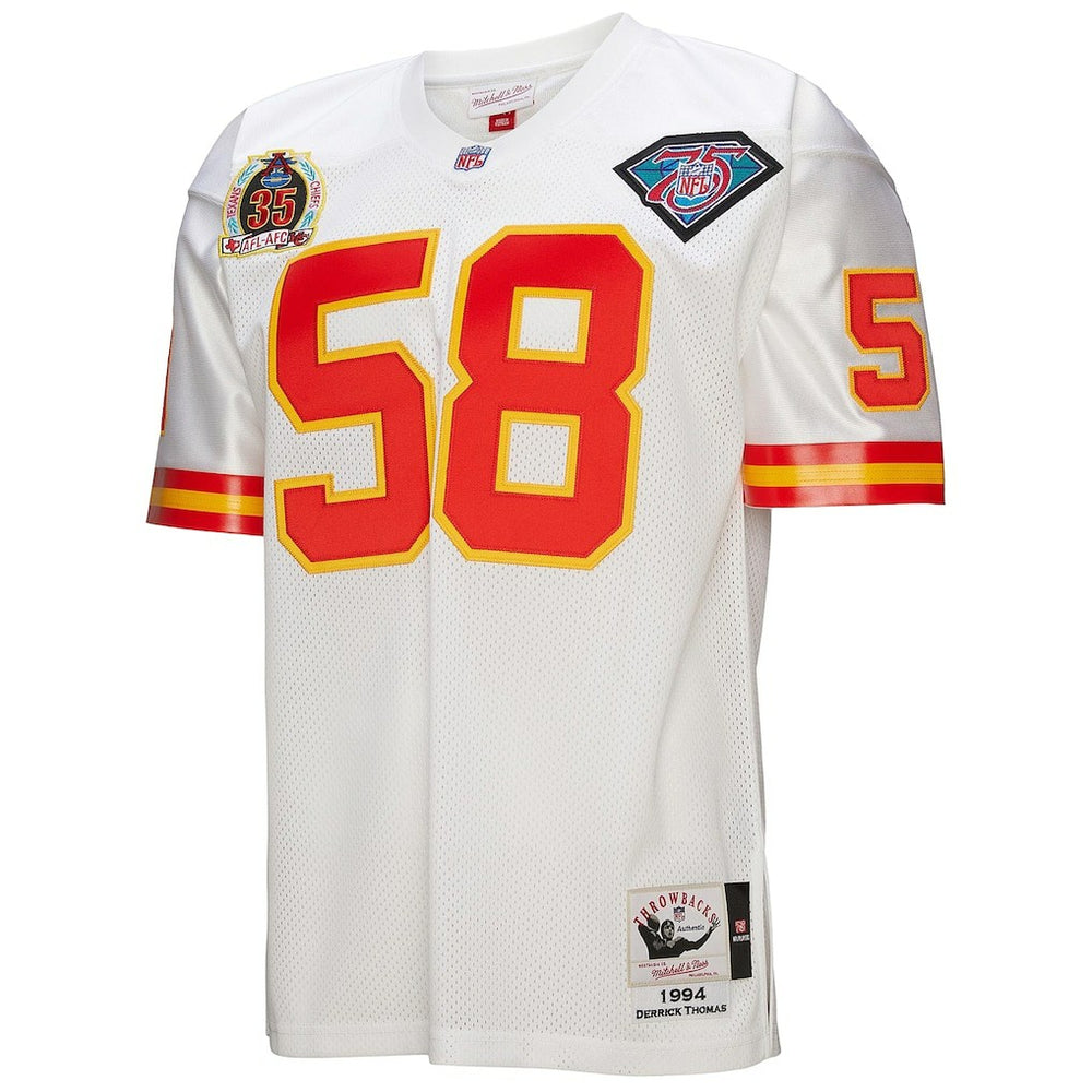 Mitchell & Ness Derrick Thomas Kansas City Chiefs 1994 Authentic Throwback Retired Player Jersey White