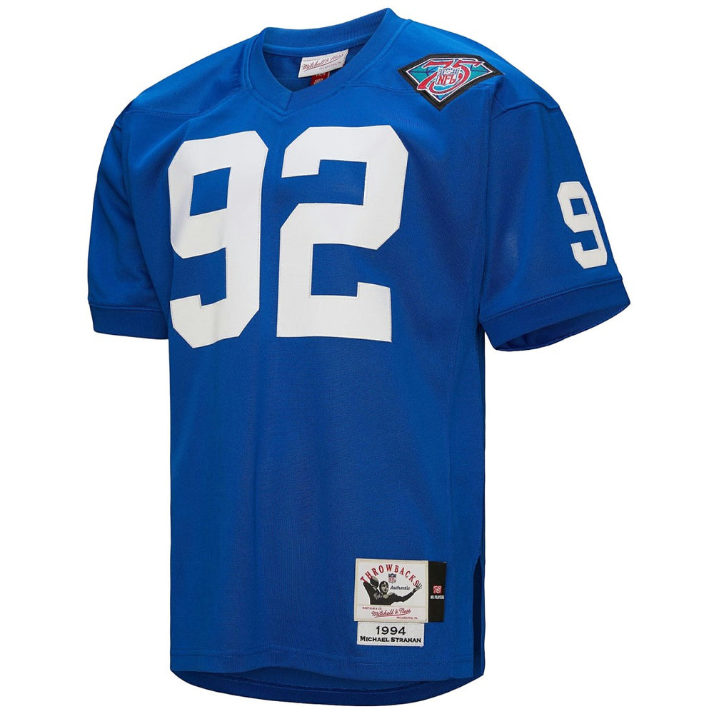 Mitchell & Ness Michael Strahan New York Giants 1994 Authentic Throwback Retired Player Jersey Royal
