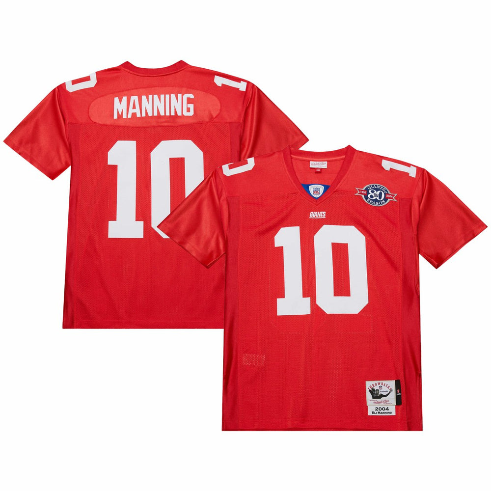 Mitchell & Ness Eli Manning New York Giants 2004 Authentic Throwback Retired Player Jersey Red