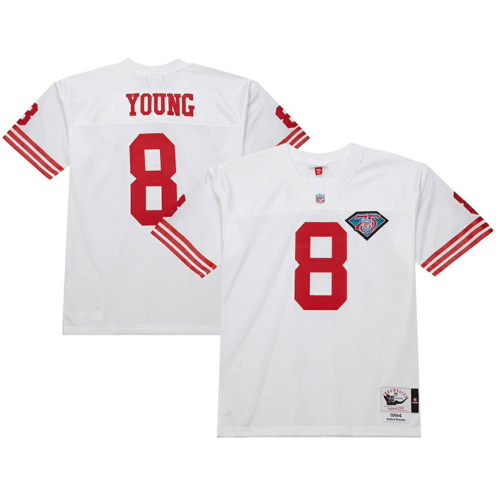 Mitchell & Ness Steve Young San Francisco 49ers 1994 Authentic Throwback Retired Player Jersey White