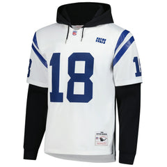 Mitchell & Ness Peyton Manning Indianapolis Colts Player Name & Number Hoodie Legacy Jersey White