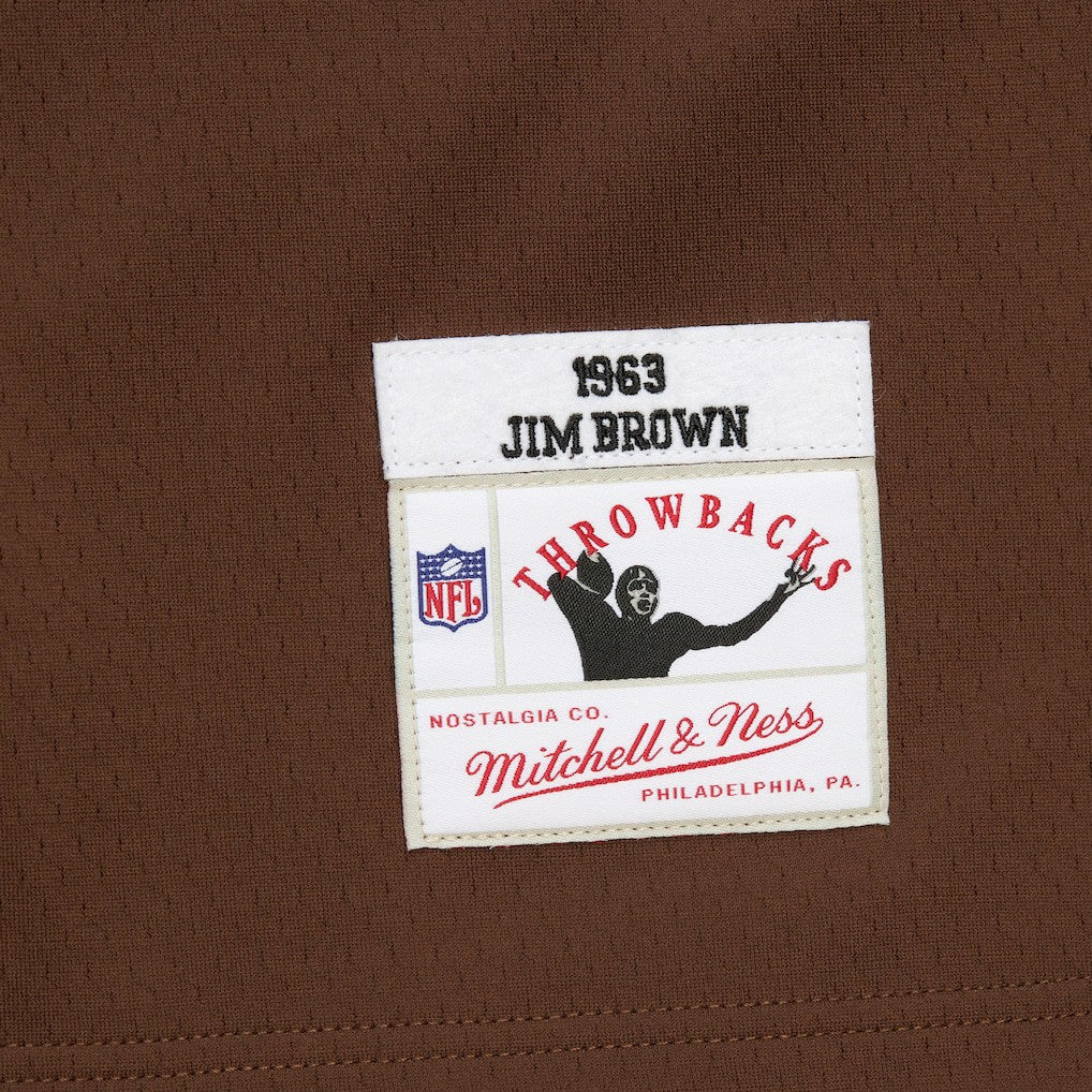 Mitchell & Ness Jim Brown Cleveland Browns Player Name & Number Hoodie Legacy Jersey Brown