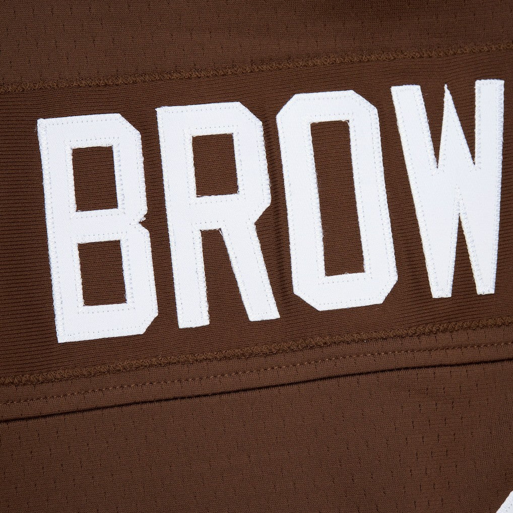 Mitchell & Ness Jim Brown Cleveland Browns Player Name & Number Hoodie Legacy Jersey Brown