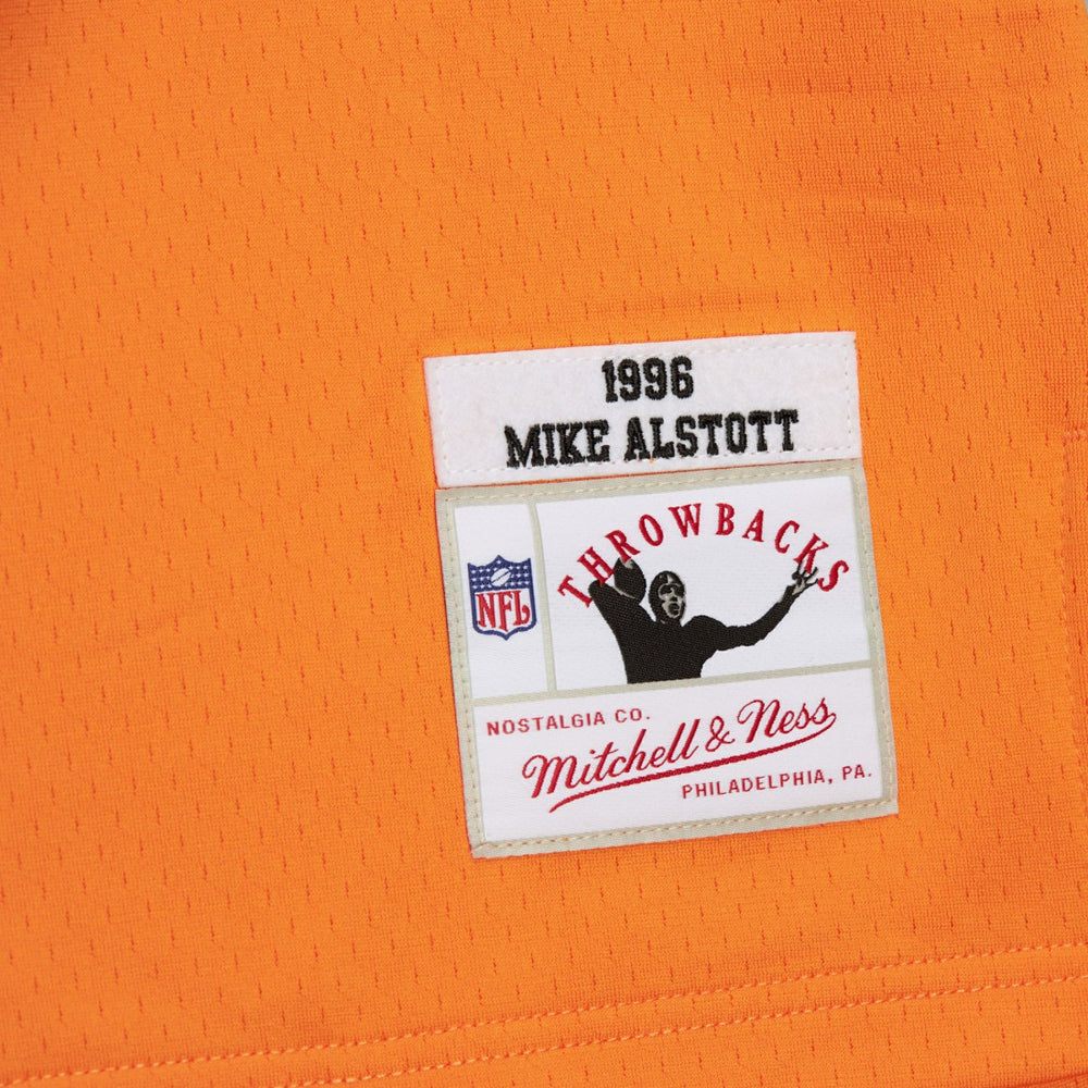 Mitchell & Ness Mike Alstott Tampa Bay Buccaneers Player Name & Number Hoodie Legacy Jersey Orange