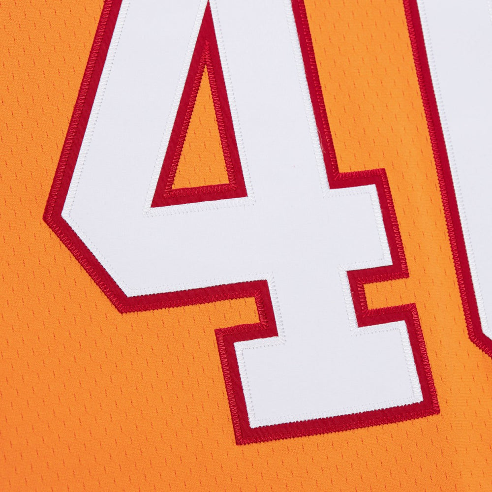 Mitchell & Ness Mike Alstott Tampa Bay Buccaneers Player Name & Number Hoodie Legacy Jersey Orange