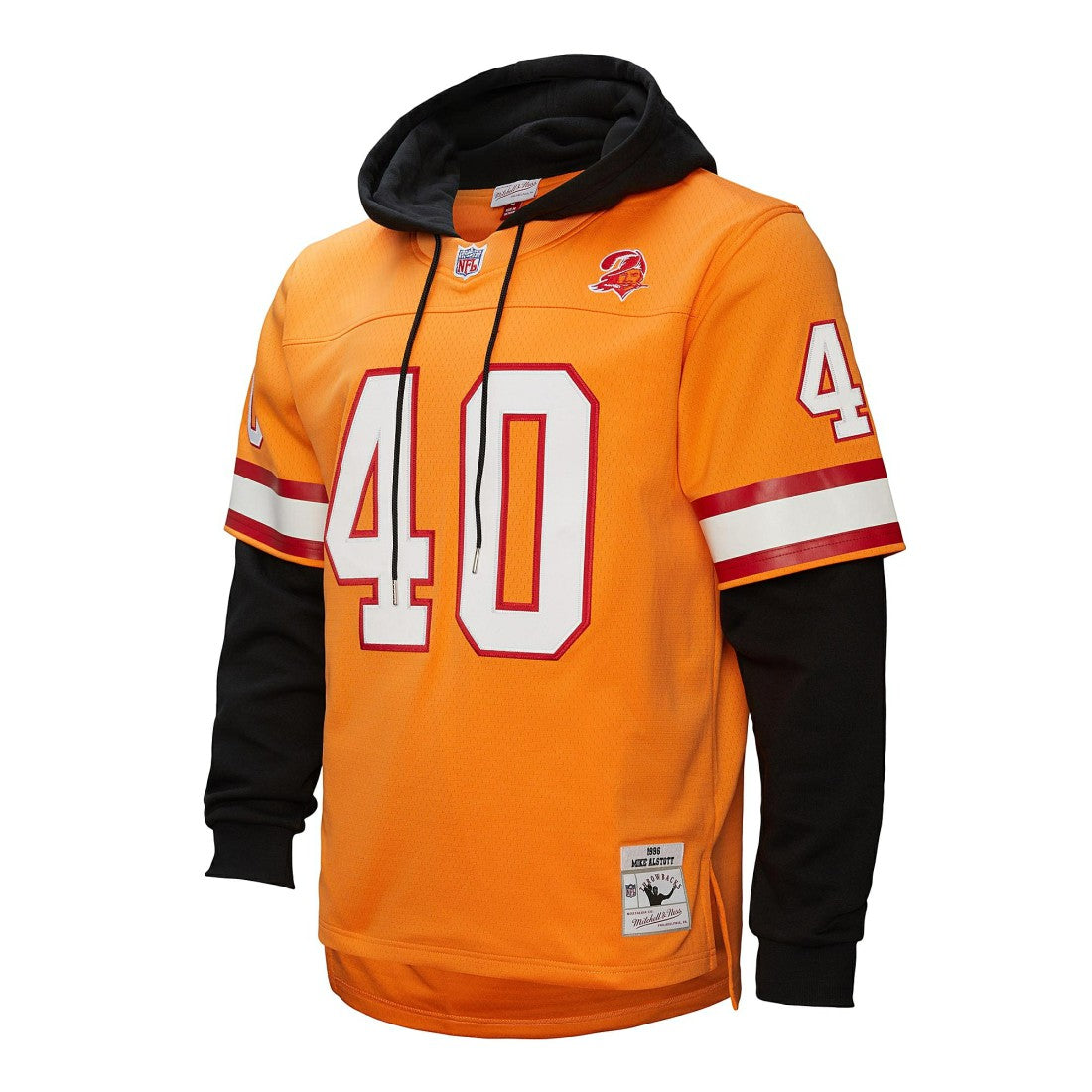 Mitchell & Ness Mike Alstott Tampa Bay Buccaneers Player Name & Number Hoodie Legacy Jersey Orange