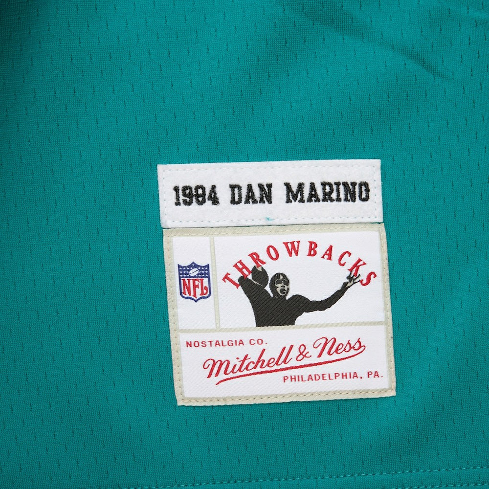 Mitchell & Ness Dan Marino Miami Dolphins Player Name & Number Hoodie Legacy Jersey Aqua