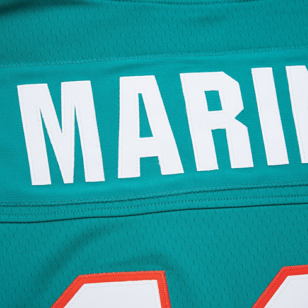 Mitchell & Ness Dan Marino Miami Dolphins Player Name & Number Hoodie Legacy Jersey Aqua