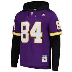 Mitchell & Ness Randy Moss Minnesota Vikings Player Name & Number Hoodie Legacy Jersey Purple