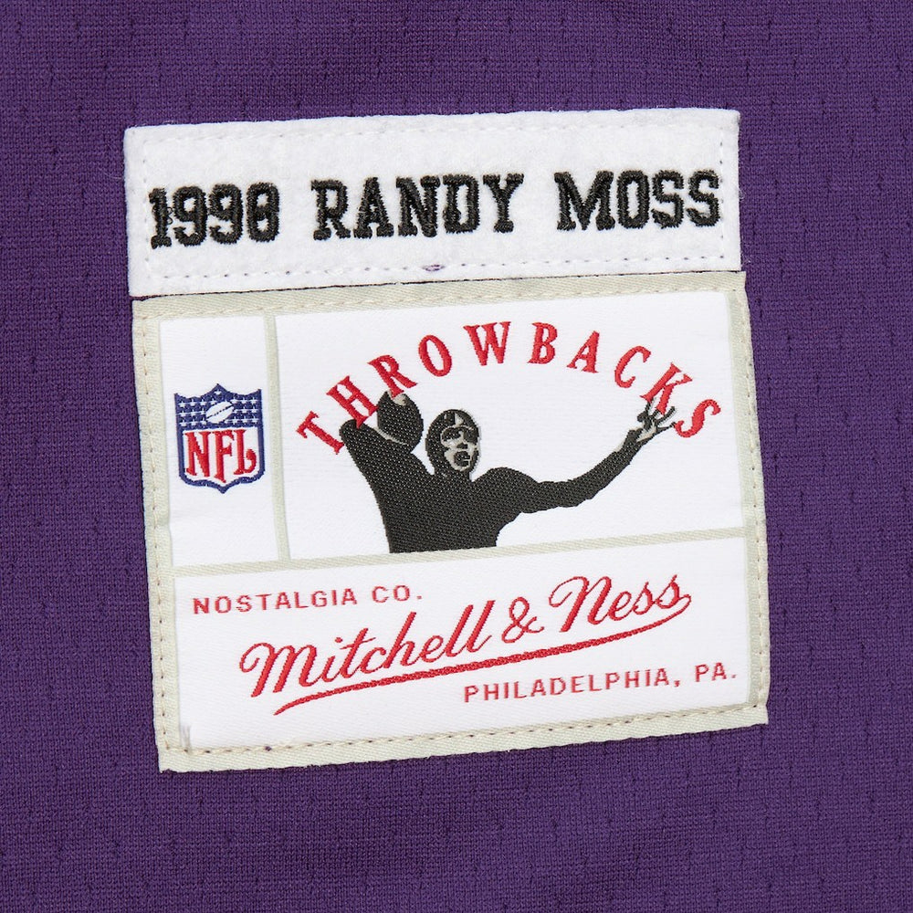 Mitchell & Ness Randy Moss Minnesota Vikings Player Name & Number Hoodie Legacy Jersey Purple