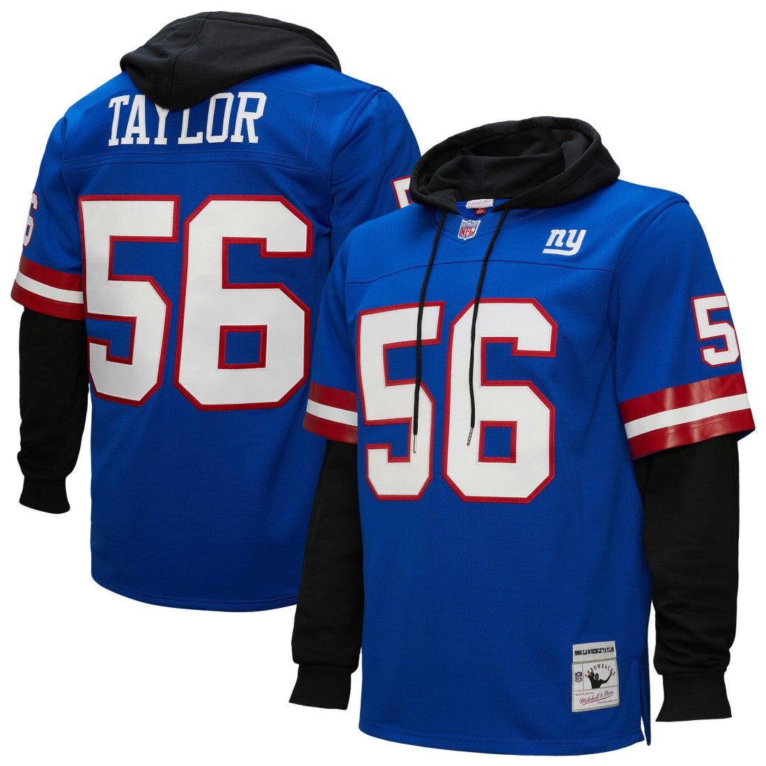 Mitchell & Ness Lawrence Taylor New York Giants Player Name & Number Hoodie Legacy Jersey Royal