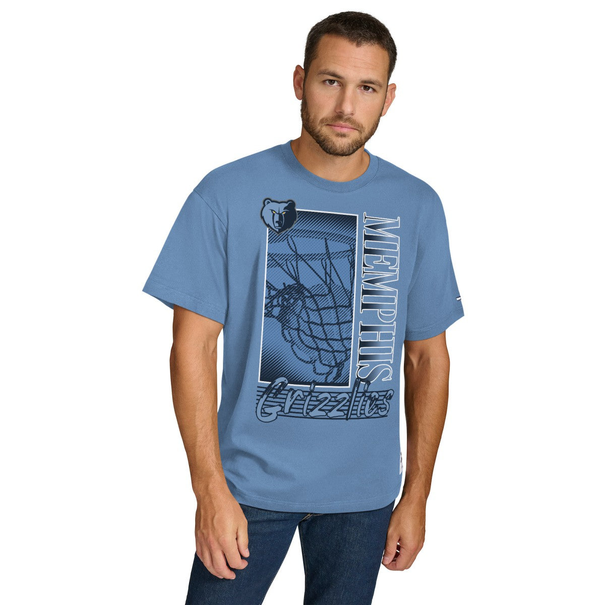 Memphis Grizzlies Tommy Jeans Noah Swish T-Shirt Light Blue