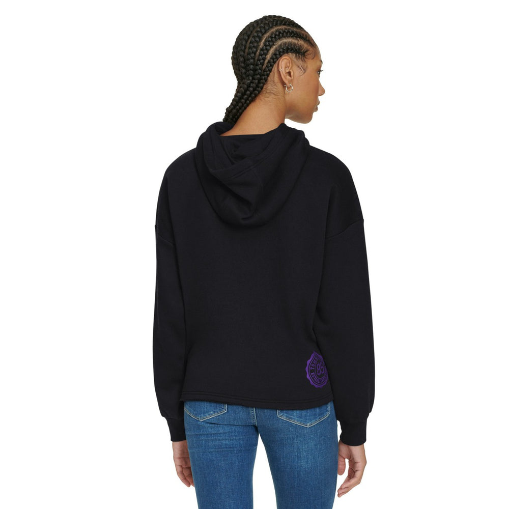 Sacramento Kings Tommy Jeans Women's Stella Cropped Pullover Hoodie Black