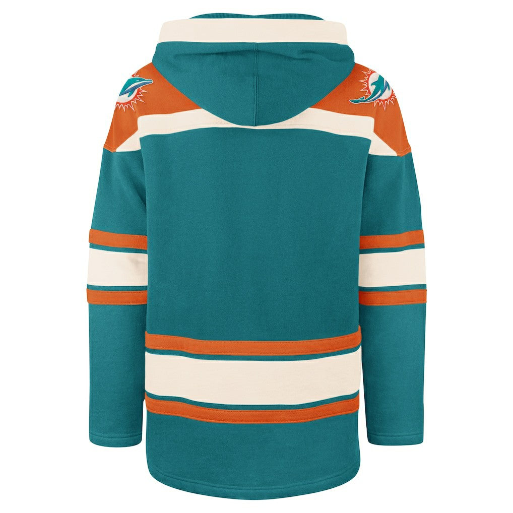 47 brand Miami Dolphins '47 Superior Lacer Pullover Hoodie Aqua