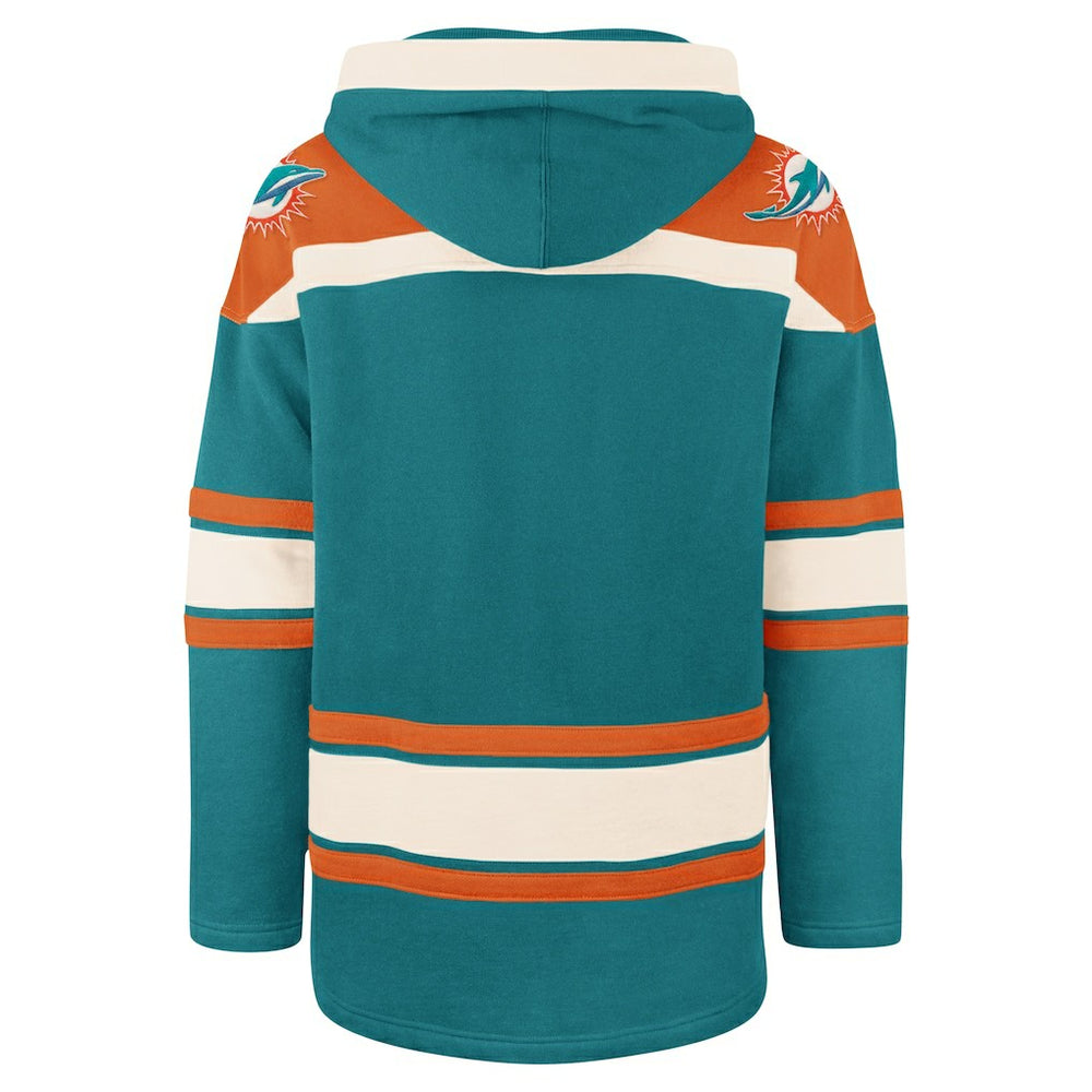 47 brand Miami Dolphins '47 Superior Lacer Pullover Hoodie Aqua
