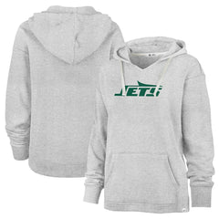 47 brand New York Jets '47 Women's Premier Kennedy V-Neck Pullover Hoodie Gray