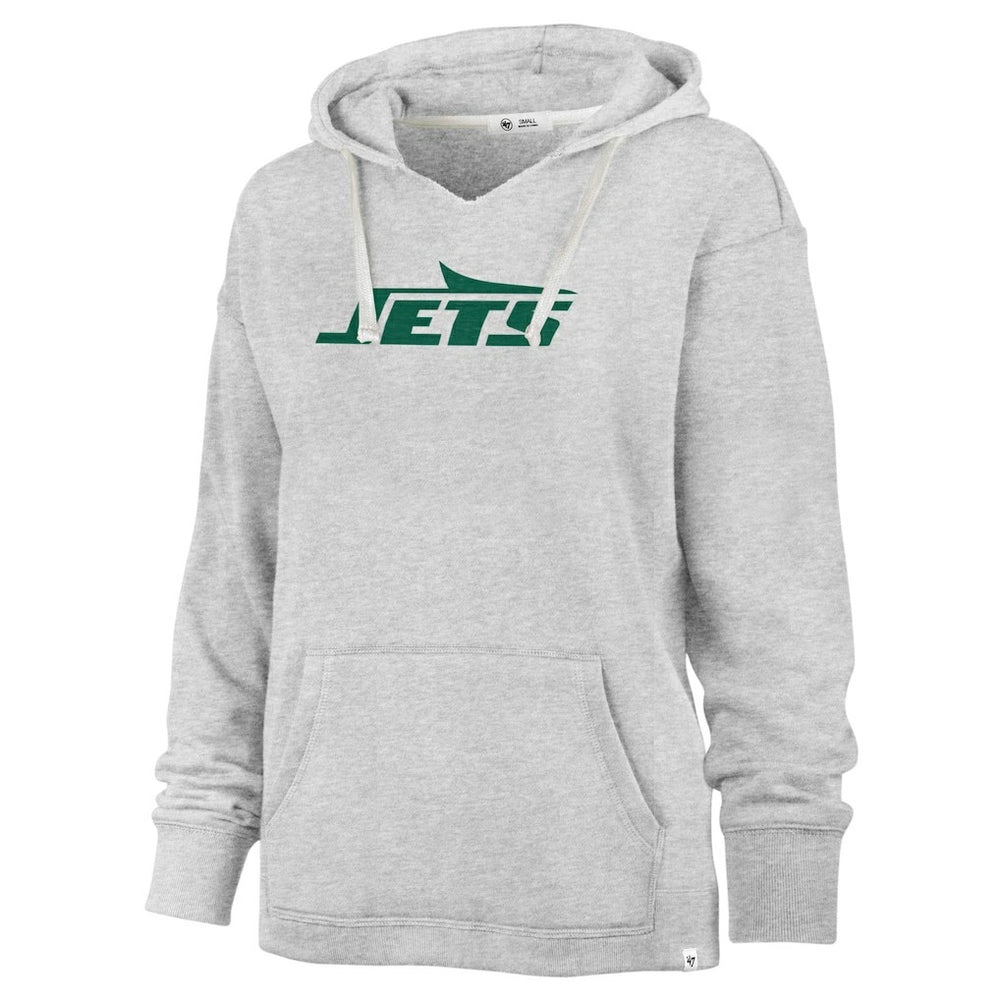 47 brand New York Jets '47 Women's Premier Kennedy V-Neck Pullover Hoodie Gray
