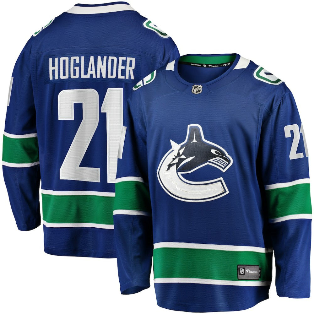 Nils Hoglander Vancouver Canucks Fanatics Home Premier Breakaway Player Jersey - Blue - NHL 201452162
