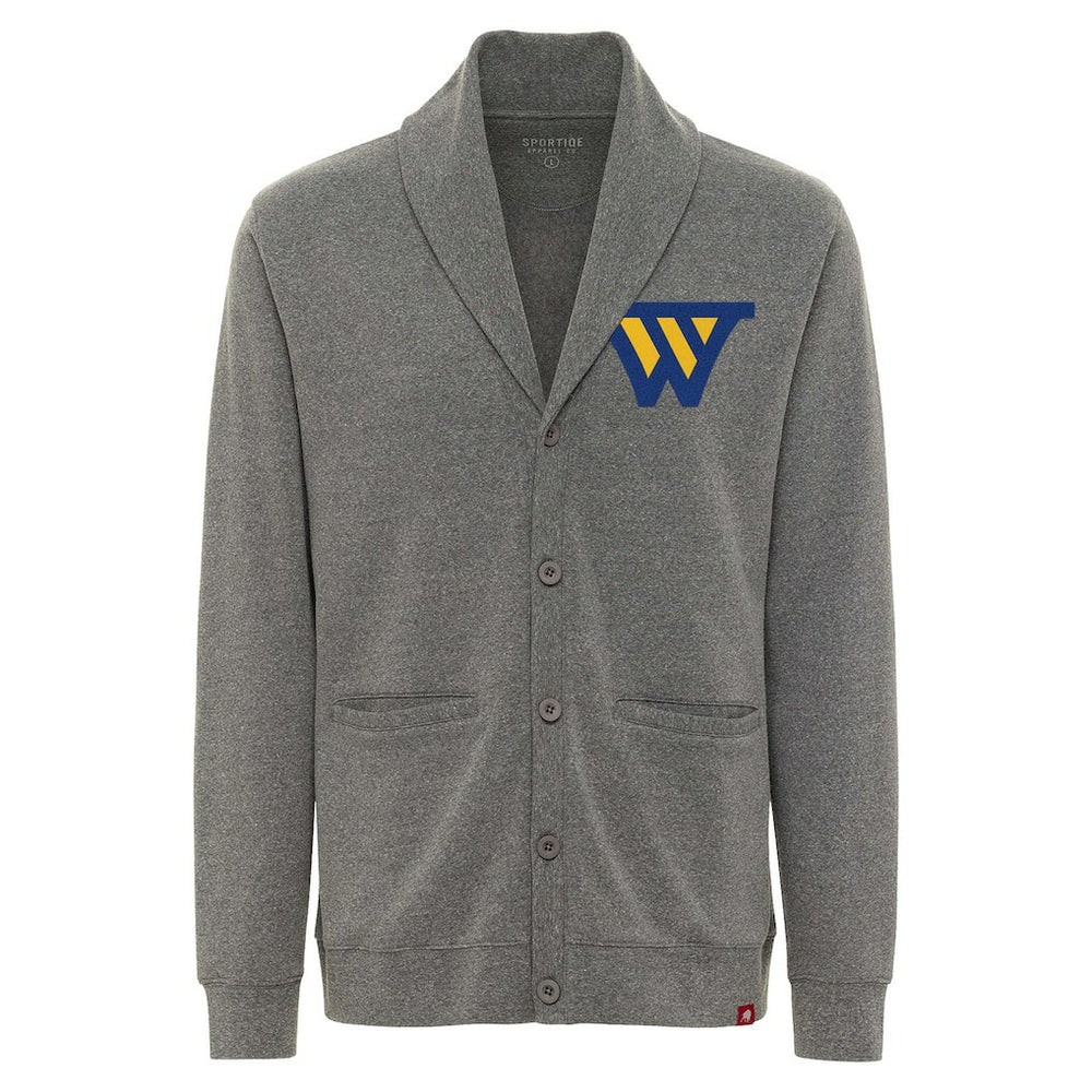 Golden State Warriors Sportiqe Unisex Henshaw Long Sleeve Full-Button Cardigan Sweater Heather Gray