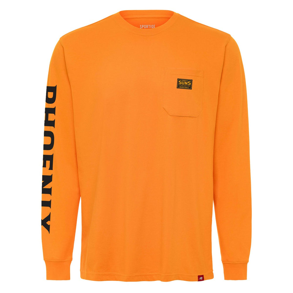 Phoenix Suns Sportiqe Unisex Wales Heavyweight Pocket Long Sleeve T-Shirt Orange