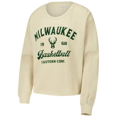 Milwaukee Bucks Sportiqe Unisex High Country Collection Cullen Waffle Knit Long Sleeve T-Shirt Cream